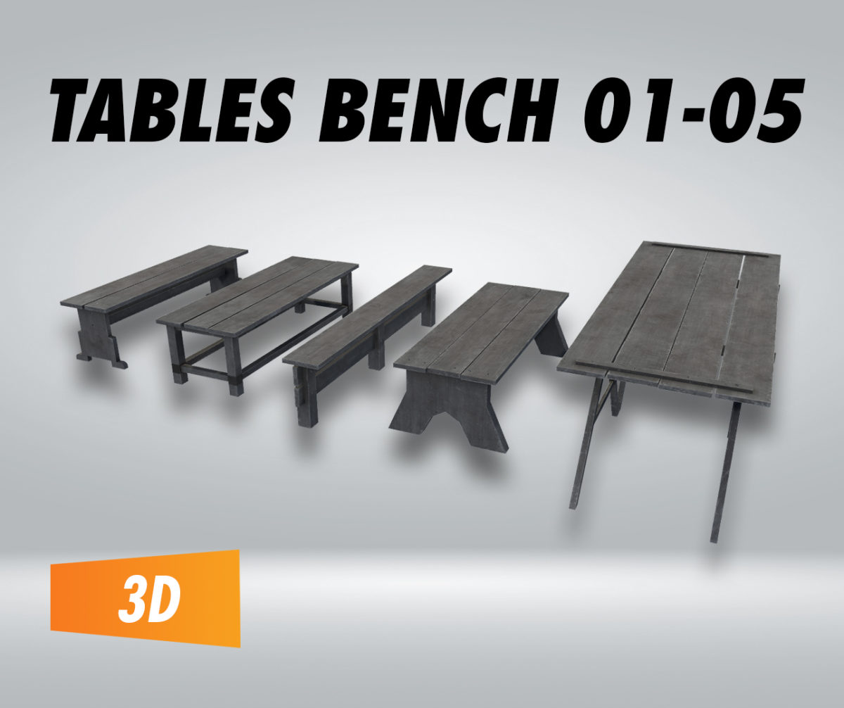 Tables Bench 01-05 – Filebase for Unity